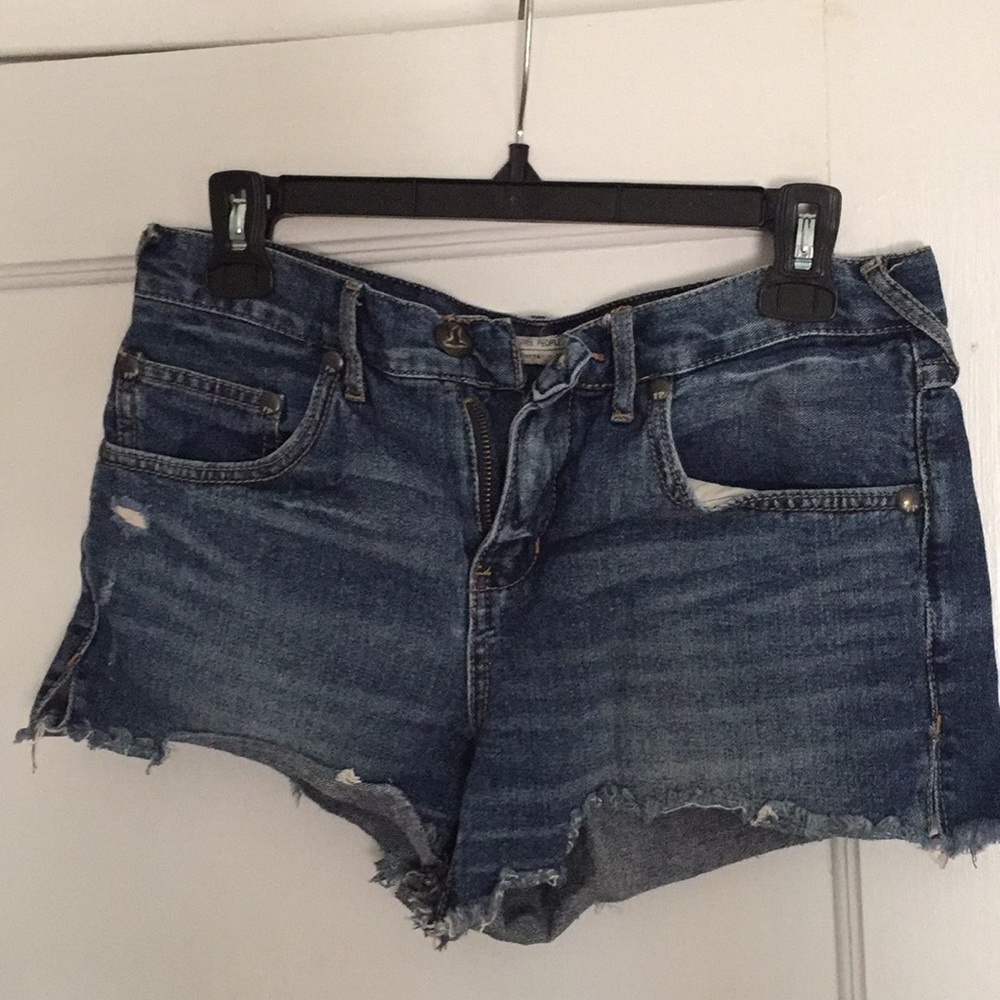 Free people denim shorts
